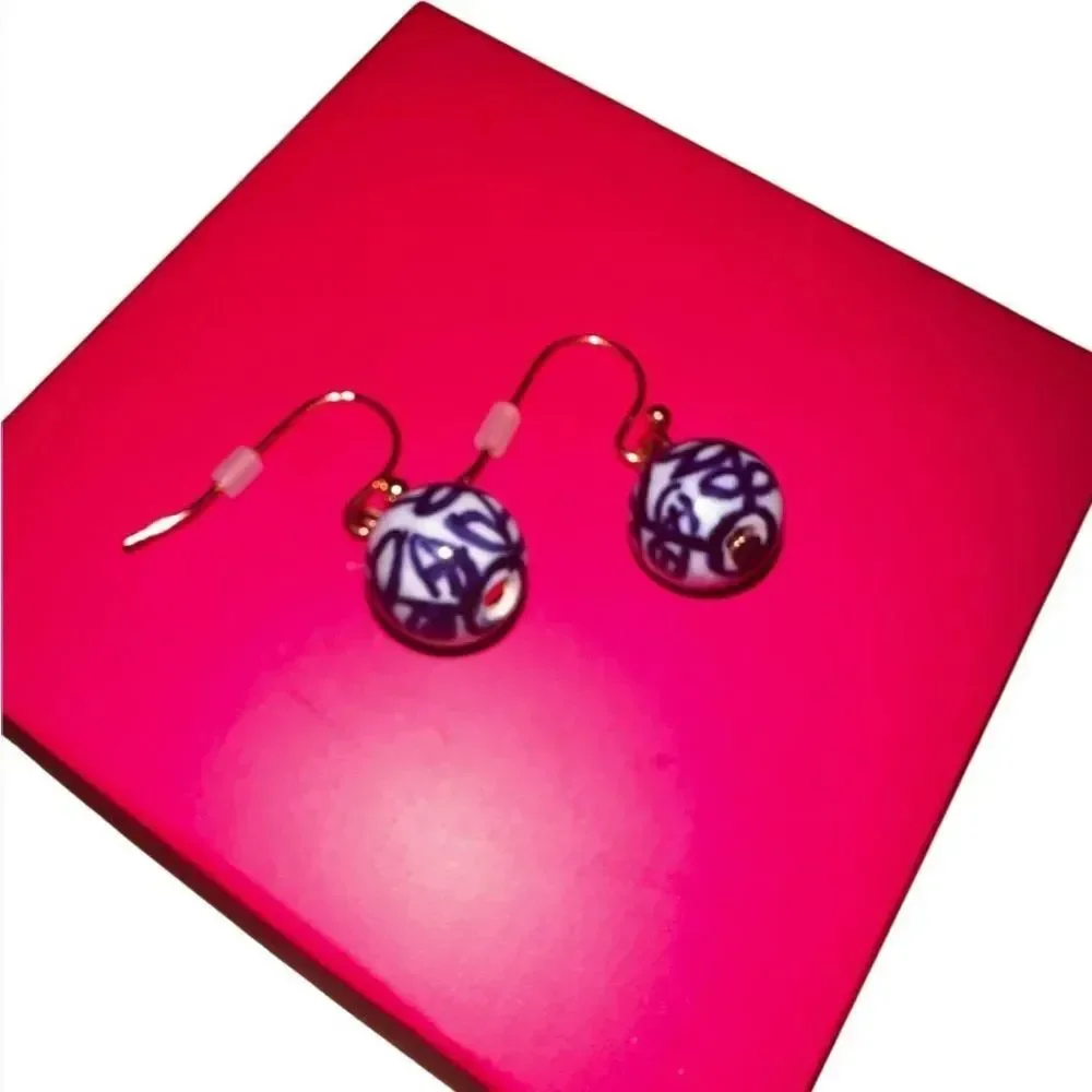 Studio 1886 Murano Blue Glass and Gold Tone Necklace and Earring Set